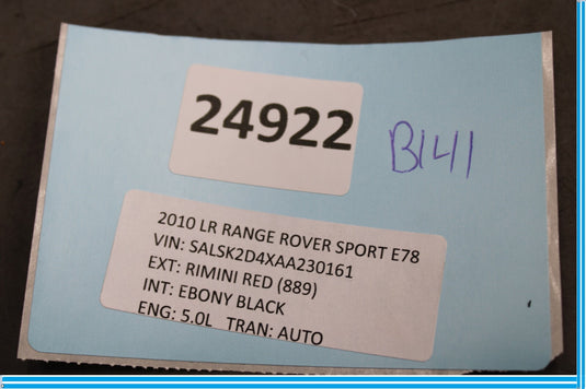 10-16 Land Rover Range Rover Sport Rear Right Side Interior Door Handle Oem