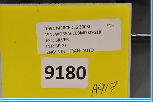 90-95 Mercedes R129 300SL Front Left Driver Side Exterior Door Handle Black Oem