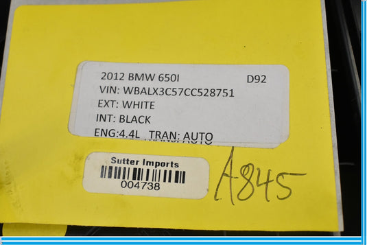 12-19 BMW F12 F13 640i 650i Left Driver Side Dash Board Trim Panel Black Oem
