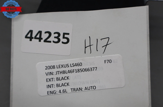 07-09 Lexus LS460 LS460L Rear Left Seat Mounted Position Control Module Unit Oem