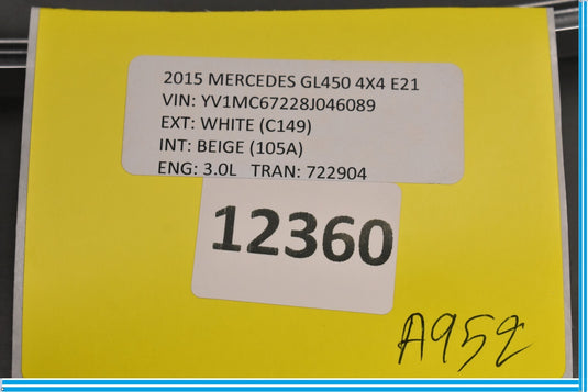 13-16 Mercedes GL450 X166 Dash Panel Center Bezel Cover Trim Chrome Oem