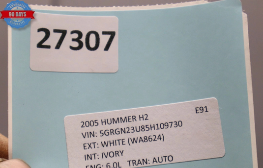 03-07 Hummer H2 Front Right Passenger Side Door Window Auto Glass 15114961 Oem