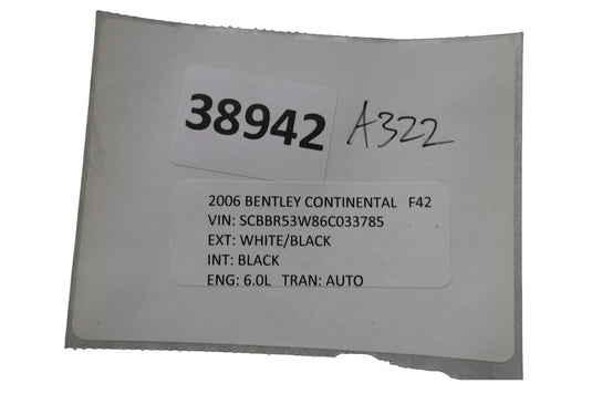 06-13 Bentley Continental Flying Spur Front Right Seat Belt Seatbelt Buckle Oem