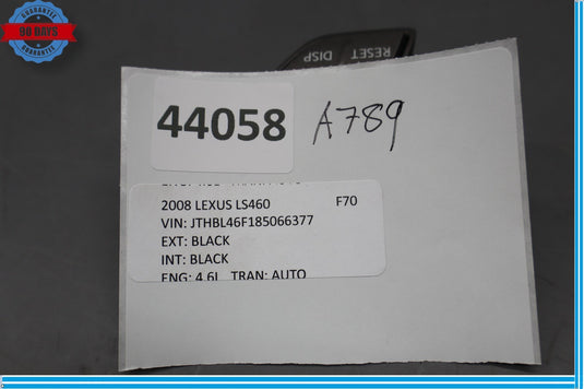 07-12 Lexus LS460 LS460L Right Steering Wheel Reset/Disp Control Switch Oem