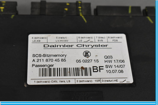 06-12 Mercedes W164 GL500 GL450 Front Right Side Seat Control Module ECU Oem
