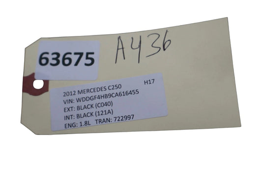 12-14 Mercedes W204 C300 C250 Rear Left Driver Side Exterior Door Handle Oem