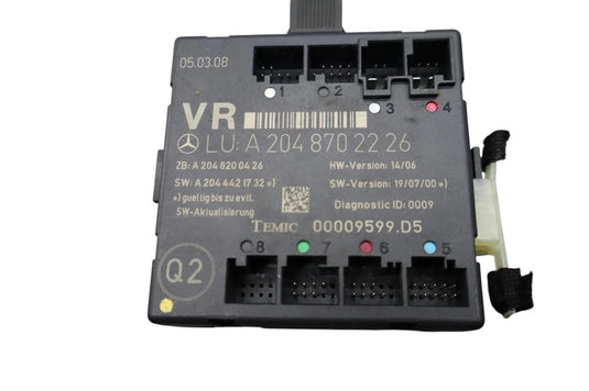 08-18 Mercedes W204 C300 C250 E400 Front Right Side Door Control Module Unit Oem