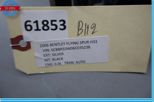 03-12 Bentley Continental Flying Spur Front Right Side Console Armrest Arm OEM