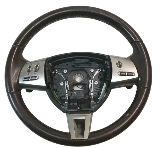 09-11 Jaguar XF X250 Driver Leather Steering Wheel W/ Gear shifter pedal Oem
