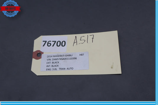 14-17 Maserati Ghibli Rear Right Passenger Upper C Pillar Trim Cover Panel Oem