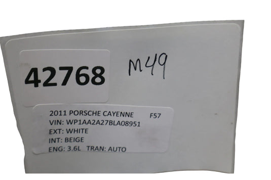 11-14 Porsche Cayenne 958 Front Right Side  Door Mirror w/Blind Spot White Oem