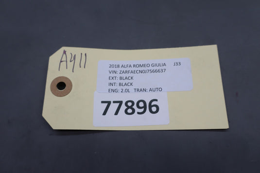 17-22 Alfa Romeo Giulia Rear Center Console Air Vent Grille Bezel Cover Oem