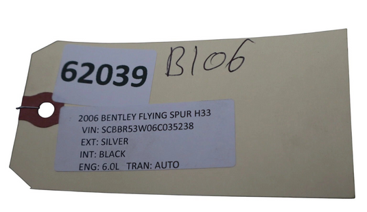 03-07 Bentley Continental Flying Spur GTC Upper Coolant Water Hose Tube Pipe Oem