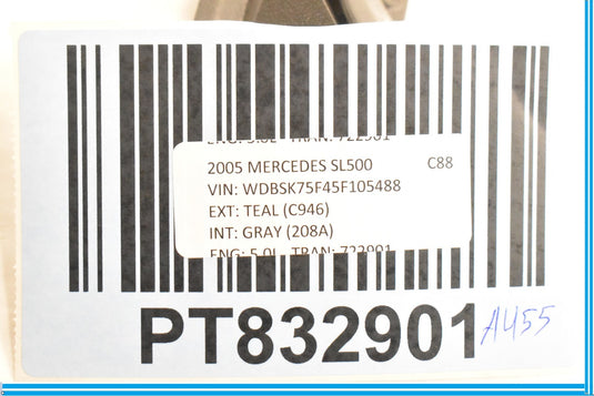 MERCEDES R230 SL-CLASS PASSENGER RIGHT TRUNK LID HEIGHT ADJUSTER END STOP