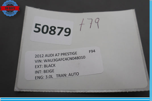 12-18 Audi A7 Quattro Front Right Passenger Seat Switch Outer Cover Trim Oem