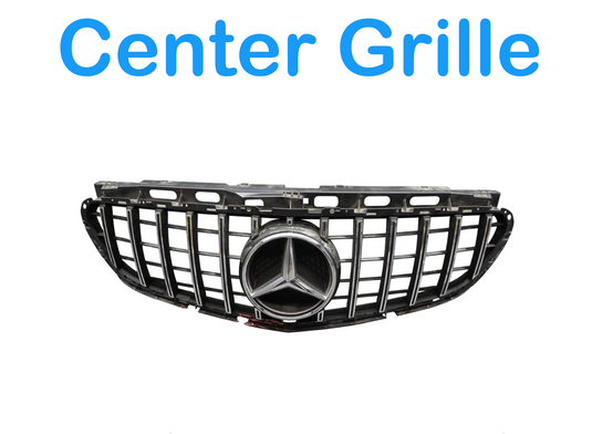 14-16 Mercedes W212 E350 E550 Front Grill Radiator Grille W/ Center Emblem Oem