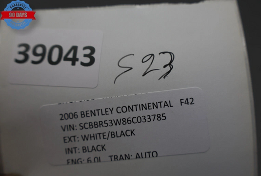 06-12 Bentley Continental Front Left Driver Side Interior Door Cover Panel Oem