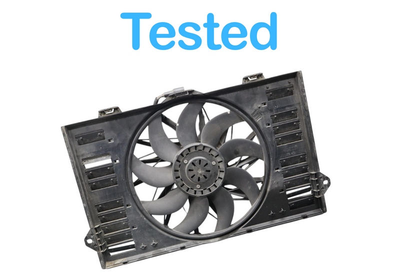 Load image into Gallery viewer, 10-16 Porsche Panamera Engine Radiator Cooling Fan W/ Motor Assembly Black OEM

