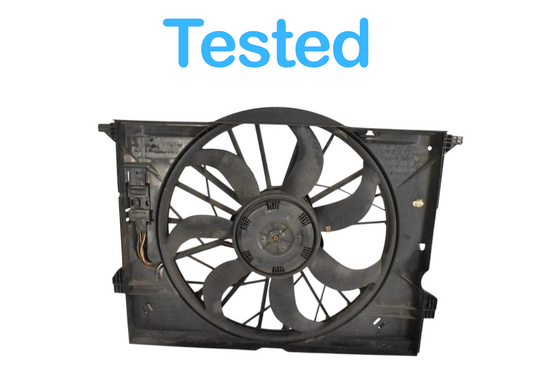 03-11 Mercedes E350 CLS350 Engine Cooling Radiator Fan Shroud Motor Oem