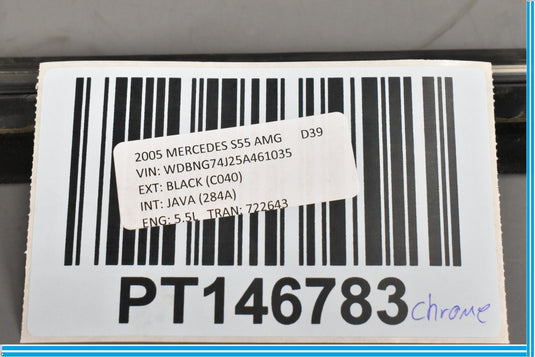 00-06 Mercedes S55 AMG S500 Rear Right Door Window Weather strip Seal Oem