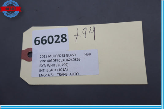 12-19 Mercedes X166 GL450 ML350 Rear Right Side Quarter Upper D Pillar Black Oem