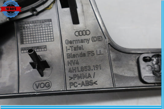 11-18 Audi A8 A8L Quattro Speedometer Cluster Trim W/ Upper Column Cover Oem