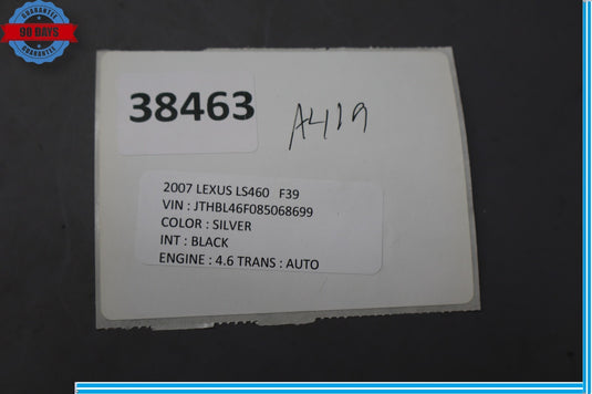 07-12 Lexus LS460 LS460L Rear Right Door Multiplex Control Module Unit Oem