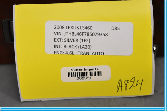 07-12 Lexus LS460 XF40 Rear Left Side Door Window Regulator Switch Oem