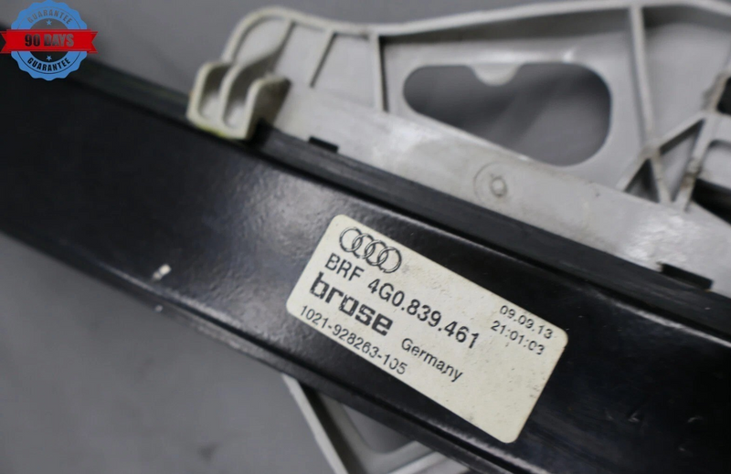 Load image into Gallery viewer, 12-18 Audi A6 Rear Left Driver Side Door Window Regulator Black 4G0839461 OEM
