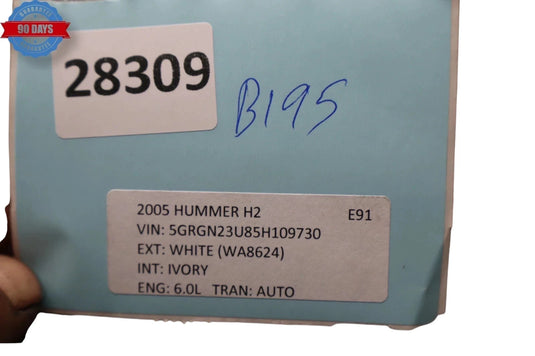 03-07 Hummer H2 Front Hood Bonnet Lock Latch Bracket Black 15172382 Oem