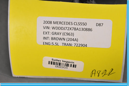 03-09 Mercedes CLS550 E550 W219 Rear AC Climate Control Switch Vent Trim Oem