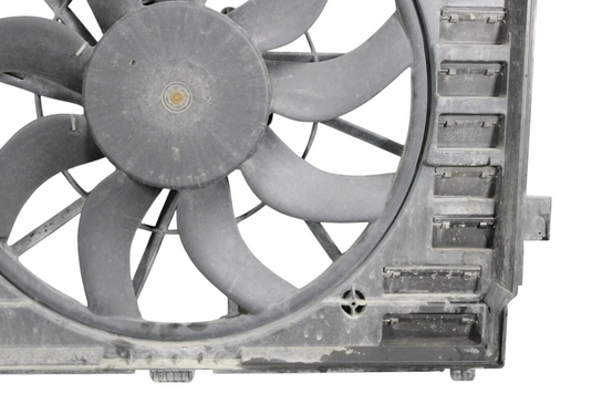 11-18 Porsche Cayenne Hybrid Engine Cooling Fan Motor Assembly Shroud Oem