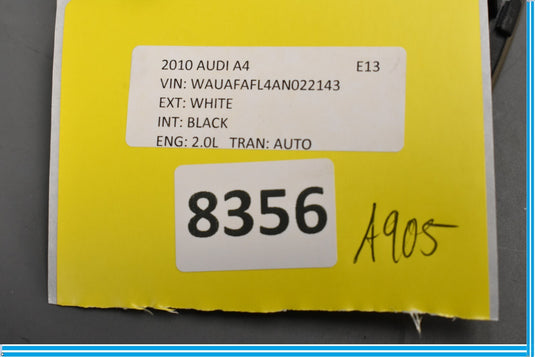 09-16 Audi A4 Wagon Ignition Key Switch Trim Hole Slot Oem