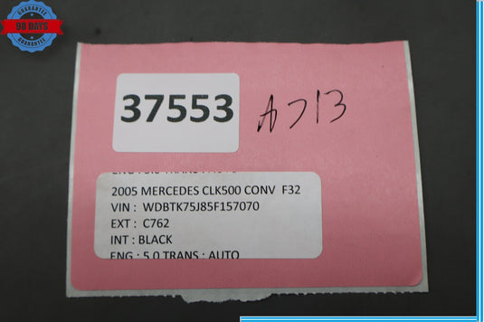01-09 Mercedes CLK320 CLK500 W209 Right Side Window Regulator Switch Oem