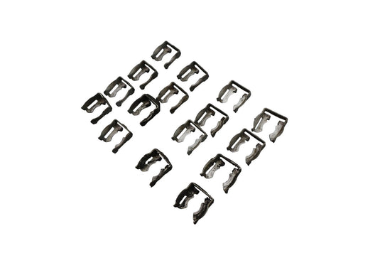 03-08 Mercedes R230 SL500 Engine Fuel Injector Retaining Clip Mount Set Oem