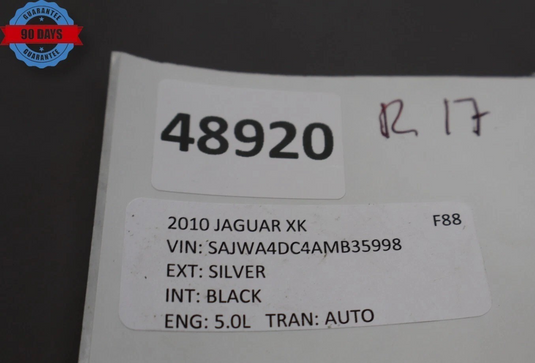 07-09 Jaguar XK XKR Dash Headlight Fuel Trunk Door Release Switch Black Oem
