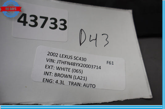 02-10 Lexus SC430 Front Left Driver Side Steering Column Cover Trim Panel Oem