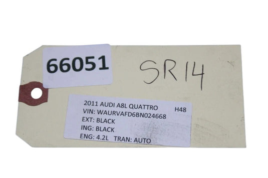 11-17 Audi A8 Quattro Front Right Side Lower Seat Track Frame Rail Black Oem