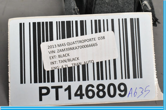 03-12 Maserati Quattroporte Transmission Gear Shifter Leather Boot Black Oem