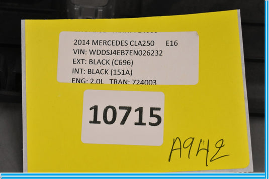 14-18 Mercedes W117 CLA250 Front Right Side Dashboard Dash Lower Trim Oem