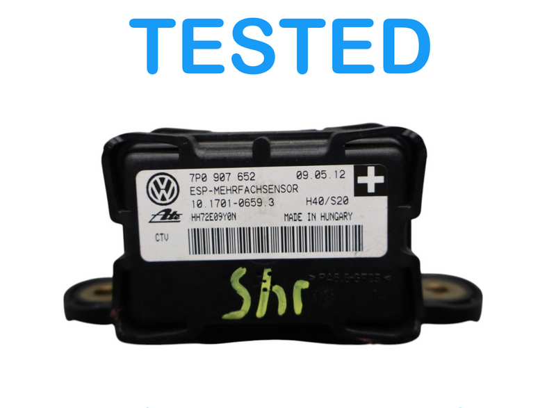 Load image into Gallery viewer, 11-18 Porsche Cayenne 958 Turbo S Yaw Turn Rate Sensor 7P0907652 Oem
