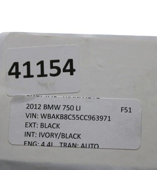 09-15 BMW 740i 750Li F01 F02 Hood Bonnet Shell Cover Panel Black 41617204514 OEM