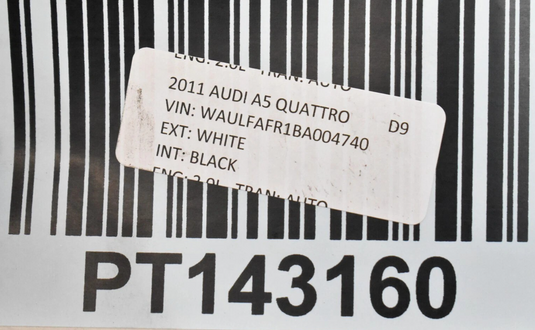 2011 Audi A5 A5 Quattro 2.0L Automatic Transmission 122K Miles 0B6300036 OEM