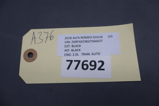 17-21 Alfa Romeo Giulia 952 Keyless Entry Passive Control Module Antenna Oem