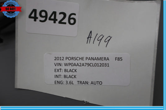 10-16 Porsche Panamera Rear Right Passenger Side Seat Belt Seatbelt Buckle Oem