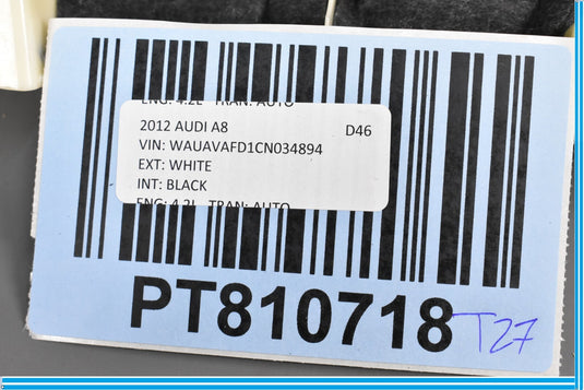 11-18 Audi A8 Quattro S8 Left Driver Side Quarter Trim Panel 4H0867241 Oem