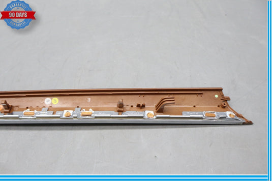 07-15 Audi Q7 Rear Left Driver Side Door Panel Trim Cover Wood Grain Oem