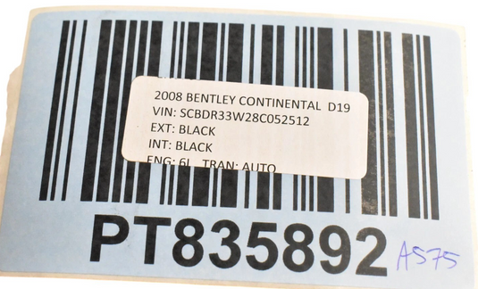 03-18 Bentley Continental Air Suspension Block Unit W/ Valve 3D0616013A Oem