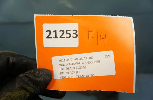 11-17 Audi A8 Rear Left Driver Quarter Wheelhouse Liner Splash Shield 4H0810171D