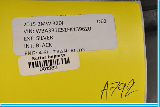 12-18 BMW 320i 328i F30 Front Left Driver Fender Hood Sealing Cover Panel Oem